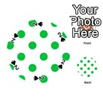 Polka Dots - Dark Pastel Green on White Playing Cards 54 (Round)