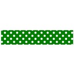 Polka Dots - White on Green Flano Scarf (Small)