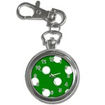 Polka Dots - White on Green Key Chain Watch