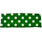 Polka Dots - White on Green Body Pillow Case Dakimakura (Two Sides)