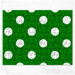 Polka Dots - White on Green Jigsaw Puzzle (Rectangular)