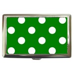 Polka Dots - White on Green Cigarette Money Case