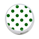 Polka Dots - Dark Green on White 4-Port USB Hub (One Side)