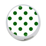 Polka Dots - Dark Green on White 4-Port USB Hub (Two Sides)