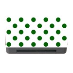 Polka Dots - Dark Green on White Memory Card Reader with CF