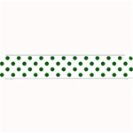 Polka Dots - Dark Green on White Small Bar Mat