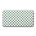 Polka Dots - Dark Green on White Medium Bar Mat