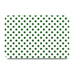 Polka Dots - Dark Green on White Plate Mat