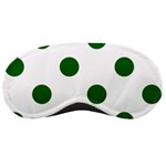 Polka Dots - Dark Green on White Sleeping Mask