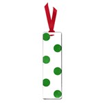 Polka Dots - Dark Green on White Small Book Mark