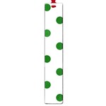 Polka Dots - Dark Green on White Large Book Mark