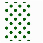 Polka Dots - Dark Green on White Large Garden Flag (Two Sides)