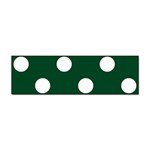 Polka Dots - White on Forest Green Sticker (Bumper)