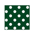 Polka Dots - White on Forest Green Greeting Card 5  x 7 