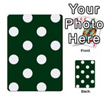 Polka Dots - White on Forest Green Multi-purpose Cards (Rectangle)