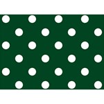 Polka Dots - White on Forest Green Birthday Cake 3D Greeting Card (7x5)