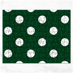 Polka Dots - White on Forest Green Jigsaw Puzzle (Rectangular)