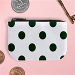 Polka Dots - Forest Green on White Mini Coin Purse