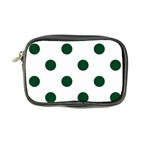 Polka Dots - Forest Green on White Coin Purse