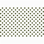 Polka Dots - Army Green on White Collage 12  x 18 