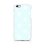 Polka Dots - White on Bubbles Cyan Apple iPhone 6/6S Silicone Case (Transparent)