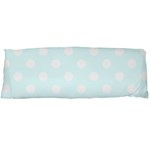 Polka Dots - White on Bubbles Cyan Body Pillow Case (Dakimakura) (One Side)