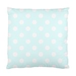 Polka Dots - White on Bubbles Cyan Standard Cushion Case (One Side)