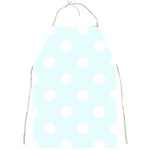 Polka Dots - White on Bubbles Cyan Full Print Apron