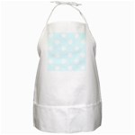 Polka Dots - White on Bubbles Cyan BBQ Apron