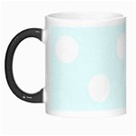 Polka Dots - White on Bubbles Cyan Morph Mug