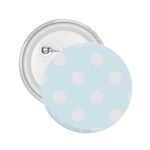 Polka Dots - White on Bubbles Cyan 2.25  Button