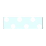 Polka Dots - White on Bubbles Cyan Sticker (Bumper)