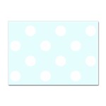 Polka Dots - White on Bubbles Cyan Sticker A4 (10 pack)