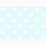 Polka Dots - White on Bubbles Cyan 5  x 7  Photo Cards