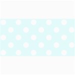 Polka Dots - White on Bubbles Cyan 4  x 8  Photo Cards