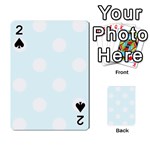 Polka Dots - White on Bubbles Cyan Playing Cards 54 Designs