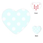 Polka Dots - White on Bubbles Cyan Playing Cards (Heart)