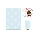 Polka Dots - White on Bubbles Cyan Playing Cards (Mini)