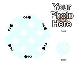 Polka Dots - White on Bubbles Cyan Playing Cards 54 (Round)