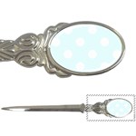 Polka Dots - White on Bubbles Cyan Letter Opener