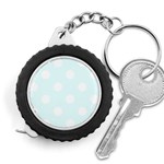 Polka Dots - White on Bubbles Cyan Measuring Tape