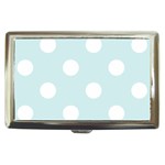 Polka Dots - White on Light Cyan Cigarette Money Case