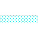 Polka Dots - Aqua Cyan on White Flano Scarf (Small)