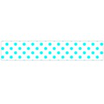 Polka Dots - Aqua Cyan on White Flano Scarf (Large)