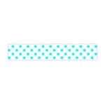 Polka Dots - Aqua Cyan on White Flano Scarf (Mini)