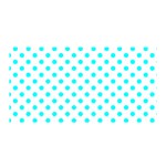 Polka Dots - Aqua Cyan on White Satin Wrap