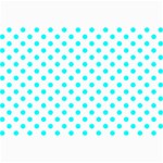 Polka Dots - Aqua Cyan on White Collage 12  x 18 