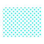 Polka Dots - Aqua Cyan on White Double Sided Flano Blanket (Mini)