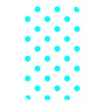 Polka Dots - Aqua Cyan on White Memory Card Reader (Rectangular)