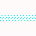 Polka Dots - Aqua Cyan on White Small Bar Mat